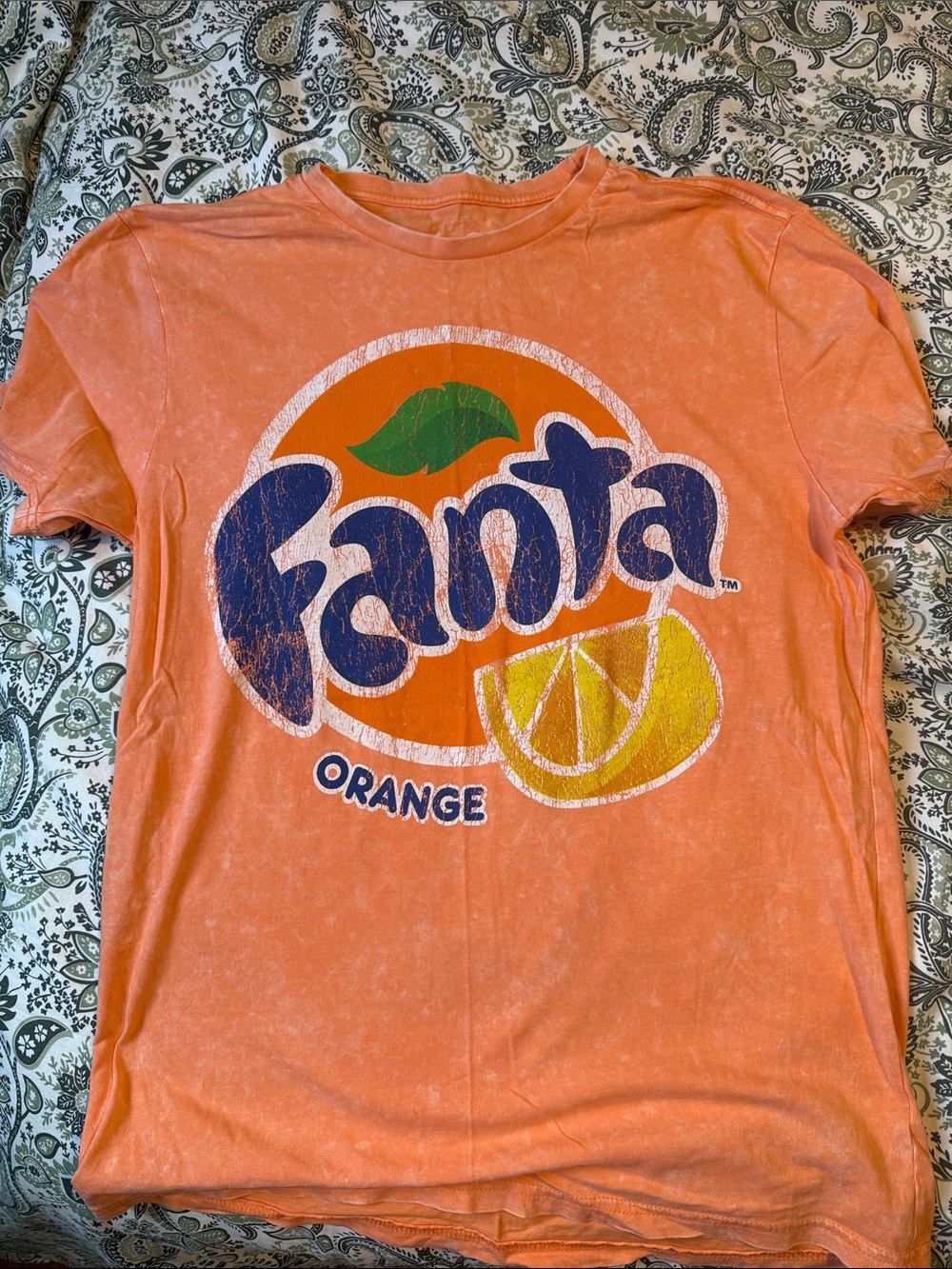 Coca Cola Fanta Orange Graphic Tee - Orange with Blue & Yellow Logo